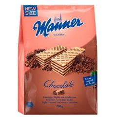 Вафлі Manner Chocolate з шоколадним кремом 200 г 9000331627212
