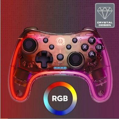 Бездротовий геймпад Canyon Brighter GPW-04 Wireless RGB 5in1 PS4/Xbox360 Crystal CND-GPW04