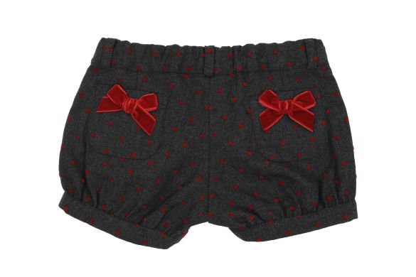 Шорты детские Dr. Kid в красный горох с бантами 18M DK390/OI20