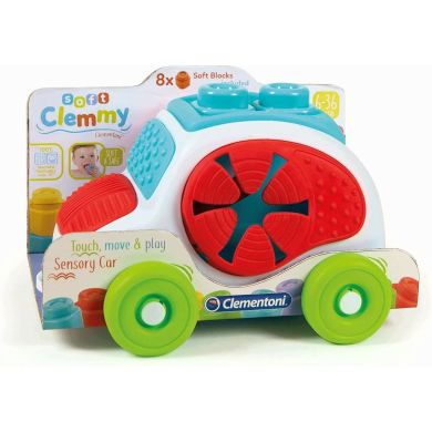 Игрушка-машинка с конструктором Clementoni Sensory Car, серия Soft Clemmy, 8 деталей 17315