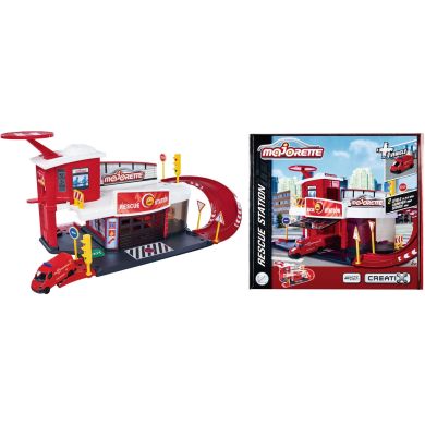 Игровой набор Креатикс. Пожарная станция, 1 машинка, 51 х 25 х 22 см, 5+ MAJORETTE 2050038