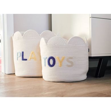 Корзина для игрушек Childhome Flower 30x30x30 см белый CCBAFL30