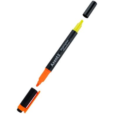 Маркер Axent Highlighter Dual 2534-12-A, 2-4 мм, клиновидный, оранжевый+желтый 2534-12-A