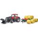 Машинка іграшкова-трактор Case IH Optum 300CVX з причепом для тюків Bruder 03198
