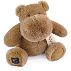 Мягкая игрушка DouDou Бегемот светло-коричневый 25 см, HO3203