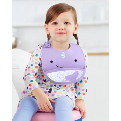 Нагрудник Skip Hop силіконовий Кит серія ZOO 9I415110, Фіолетовий