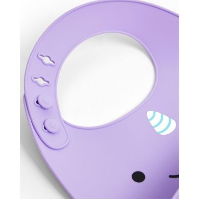 Нагрудник Skip Hop силіконовий Кит серія ZOO 9I415110, Фіолетовий