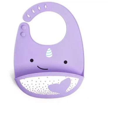 Нагрудник Skip Hop силіконовий Кит серія ZOO 9I415110, Фіолетовий