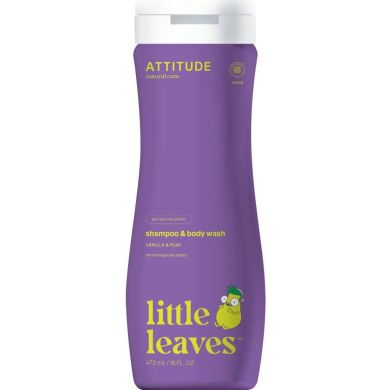 Шампунь дитячий Ваніль і Груша 473мл Little Leaves Attitude 626232410150