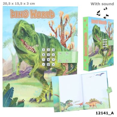 Щоденник з кодовим замком та мелодією Dino World 0412141