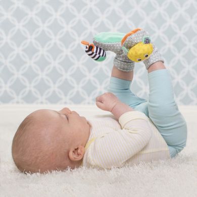 Шкарпетки-брязкальця &laquo;Зебра та тигр&raquo; Infantino 206893I, Різнокольоровий