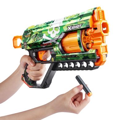 Быстрострельный бластер X-Shot Skins Griefer Camo (12 патронов), 36561H