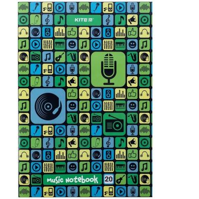 Зошит для нот А4, 20 л, Vinyl Kite K24-404