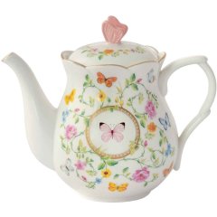 Чайник 900 мл з порцеляниу коробці DANCING BUTTERFLIES POZZI MILANO 3128DANB