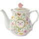 Чайник 900 мл из фарфоровой коробки DANCING BUTTERFLIES POZZI MILANO 3128DANB