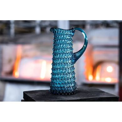 Графін для напоїв довгий Hobnail аквамарін, 1000 мл KLIMCHI 16185/1000-335/27