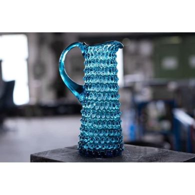 Графін для напоїв довгий Hobnail аквамарін, 1000 мл KLIMCHI 16185/1000-335/27