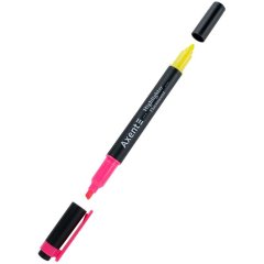 Маркер Axent Highlighter Dual 2534-10-A, 2-4 мм, рожевий+жовт 2534-10-A