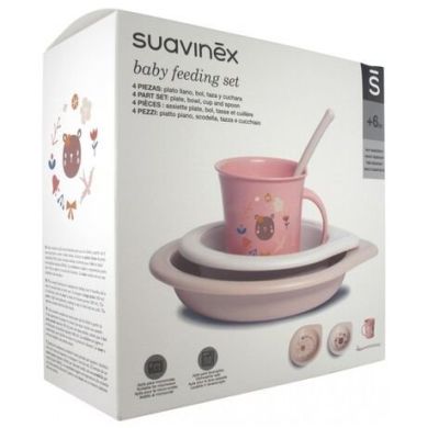 Набір посуду для годування Лісові історії рожевий, Suavinex Suavinex 8426420070294