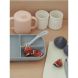 Набір силіконового посуду (3 предмета) рожевий/сірий Beaba 913527, Рожевий