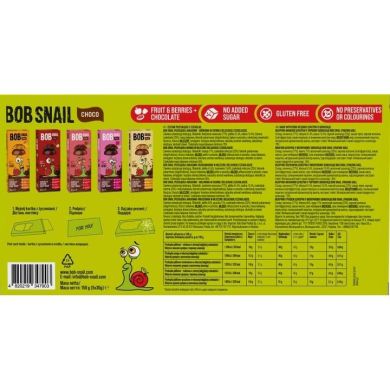 Набор конфет Bob Snail Ягодно-фруктовые в шоколаде 30 г х 5 шт 4820219347903