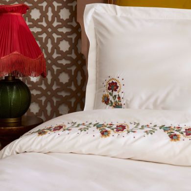 Постільна білизна Karaca Home Dornel, білий (простирадло 240x260, підковдра 200x220, 2 наволочки 50x70) 1000252101001