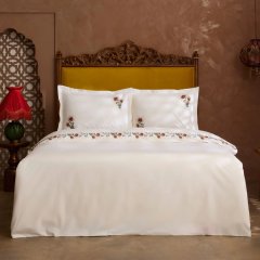Постільна білизна Karaca Home Dornel, білий (простирадло 240x260, підковдра 200x220, 2 наволочки 50x70) 1000252101001