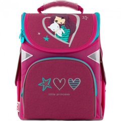 Рюкзак для девочки школьный GoPack Education Little princess каркасный розовый GO20-5001S-3