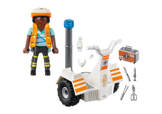 Рятувальник швидкої допомоги на скутері з мигалкою Playmobil City Life Rescue Balance Racer 70052