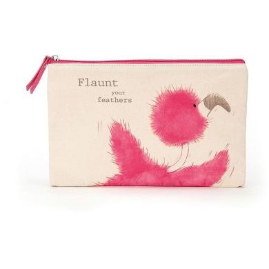 Пенал-косметичка Jellycat (Джелликэт) Flaunt Your Feathers бежевый FYF4LP