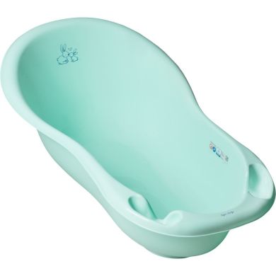 Ванночка 102 см LUX Зайчики зі зливом М'ятний Tega baby KR-005-105, М'ятний