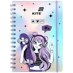 Блокнот на спіралі А5, 80 аркушів, кл., Anime Dream K26-190
