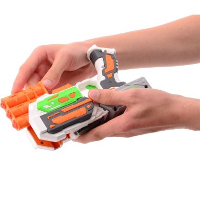 Дартбластер Tack Pro Storm Clip I з 3 круглими затискачами та 6 дротиками 20 см 31014