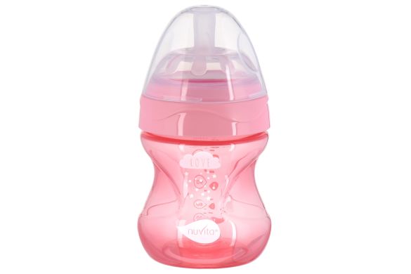 Детская Антиколиковая бутылочка Nuvita Mimic Cool 150 мл розовая NV6012, Розовый
