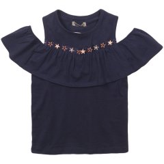 Футболка дитяча DJ Dutchjeans синя із зірочками р. 140 E38015-45