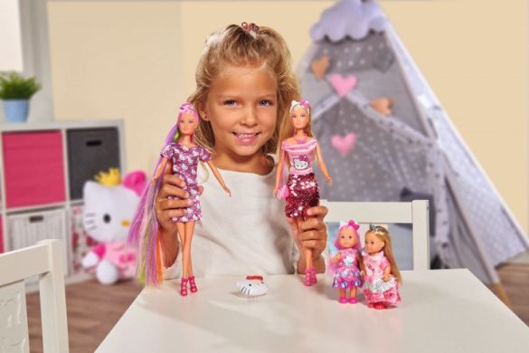 Кукла Штеффи Simba Toys Hello Kitty Радужная прическа с аксессуарами 29 см 9283011