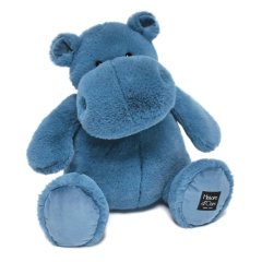 Мягкая игрушка DouDou Бегемот синий 40 см, HO3110