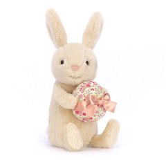 Мягкая игрушка Jellycat (Джелликэт) Кролик Бонни с яйцом 15 см BONB3E