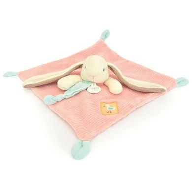 Мягкая игрушка Зайка-комфортер розовый, 27 см DouDou DC4207