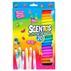 Набір ароматних маркерів для малювання ТОНКА ЛІНІЯ (20 кольорів) Scentos 20435