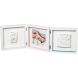 Набор для создания отпечатка ручки и ножки малыша Baby Art Тройная рамка Белая с полосками Baby Art 3601095400