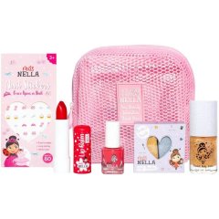 Набір макіяжу Miss Nella Goldy Boldy Limited Edition(лак для нігтів, бальзам для губ, тіні, інші аксесуари) MNGB