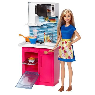 Набір меблів з лялькою Barbie Барбі в асортименті DVX51