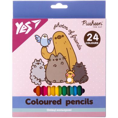 Олівці кольорові Yes 24 кольорів Pusheen 290771