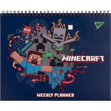 Планинг настольный Minecraft, 25х20 см, на гребне, 52 листа YES 252181