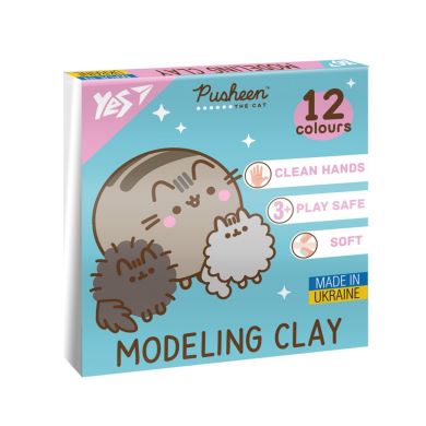 Пластилін Yes, 12 кольорів, 240г Pusheen 540669