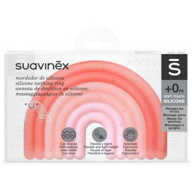 Прорізувач силіконовий з бульбашками STEP 1 рожевий Suavinex 401434, Рожевий