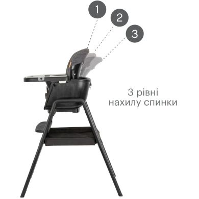 Стульчик для кормления Tutti Bambini Nova, черный 611010/9999, Черный