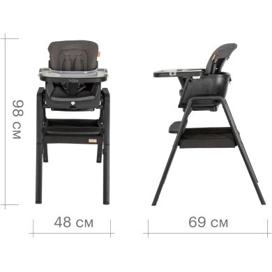 Стульчик для кормления Tutti Bambini Nova, черный 611010/9999, Черный