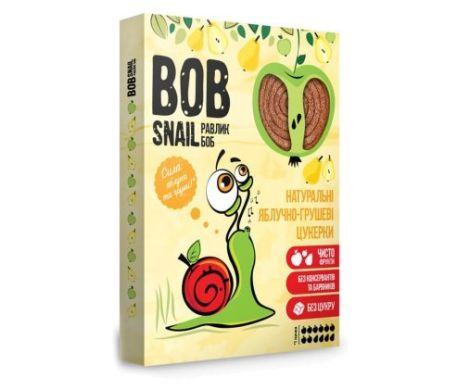 Цукерки Bob Snail натуральні яблучно-грушеві 60 г 4820162520187